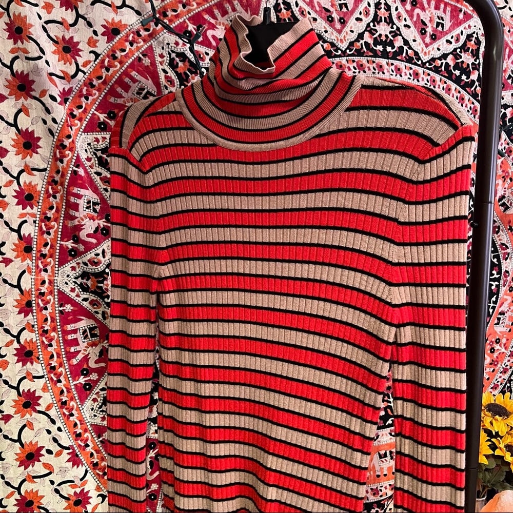 Striped Colorful Turtleneck Forever21